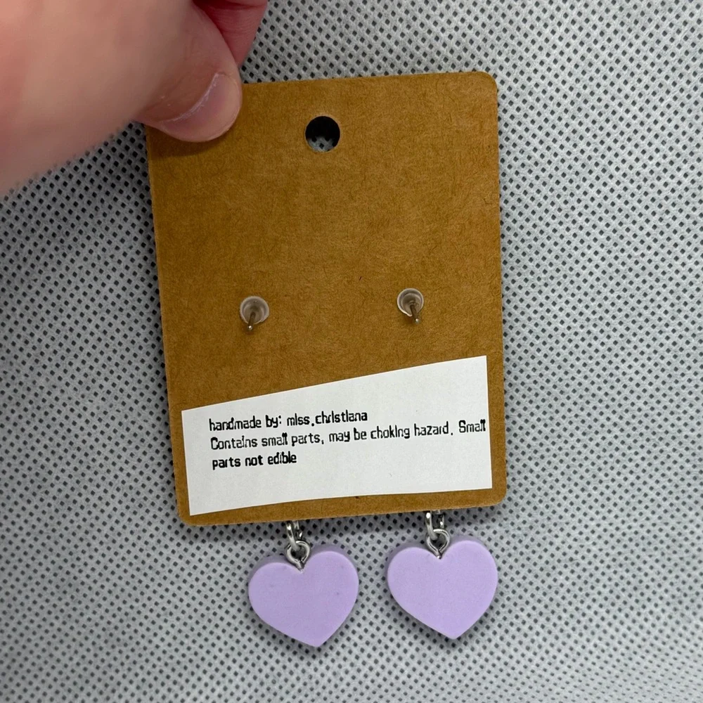 Handmade Valentine’s Day Candy Heart Earrings